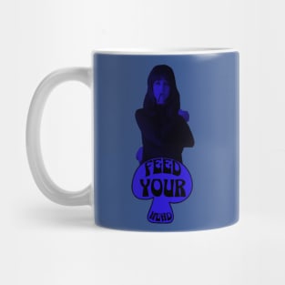 Feed Your Head (In Trippy Black and Blue) Mug